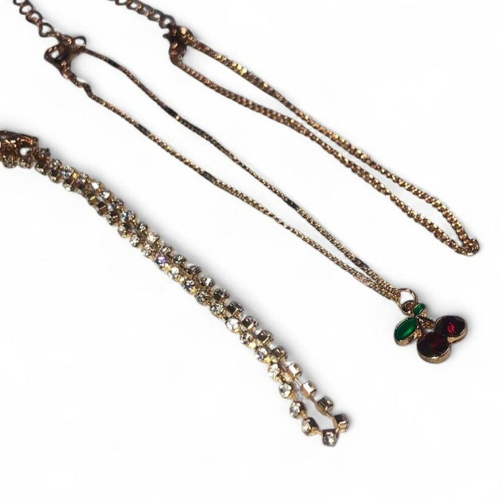 F21 Cherry Anklet Set
